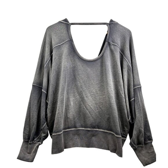 Free People "Back It Up Dolman Pullover" Sweater Top‎ Grunge Size XS Oversized - Picture 2 of 9